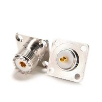 NEW UHF Female SO239 4-Hole Panel Chassis Mount Flange