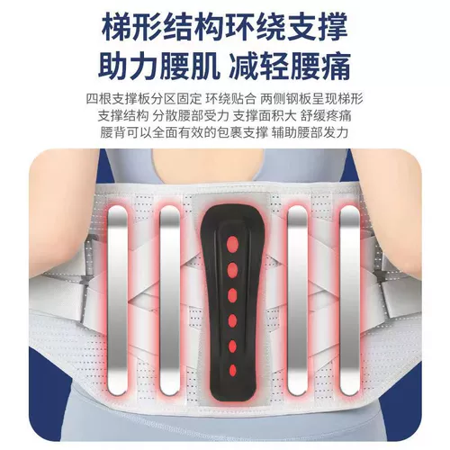 Медицинский поясной поясничный диск, выступающий с ультра -светской мышечной повреждениями, приводят к длинной сидячей стальной пластине, чтобы поддержать поддержку талии для мужчин и женщин