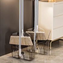Folding broom and dustpan set for home use 2024 new soft bristle sweeping broom thickened and durable large two-piece set with handle