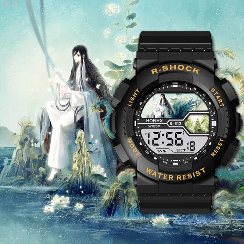 Damashe Boss Doctor Small Square Waterproof Watch Peripheral Student Electronic Watch Silent Alarm Clock Night Light Timer Date