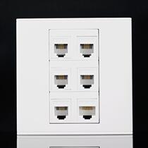 Type 86 1 network 5 telephone socket panel 6 ports single computer network 5 telephone wall switch socket