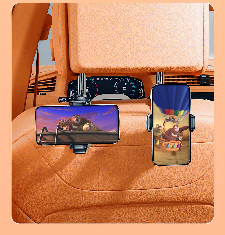 Car Rear Seat Phone Holder, Car Headrest Hook, Tv and Streaming Device Holder, Car Tablet Holder