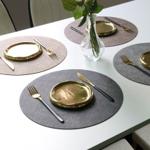 Round Pvc Leather Placemat Cloth Pattern Nordic Style Wester