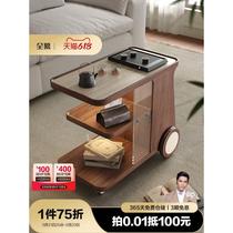 Mobile trolley household tea table tea cabinet tea cart side table second-hand tea table sofa side cabinet high-end dining cart