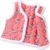 Baby Vest for Girls and Boys, Stylish Large Floral Autumn and Winter Clothing, New Chinese Style Vest for Outer Wear, Children's National Style Padded Warm Clothing