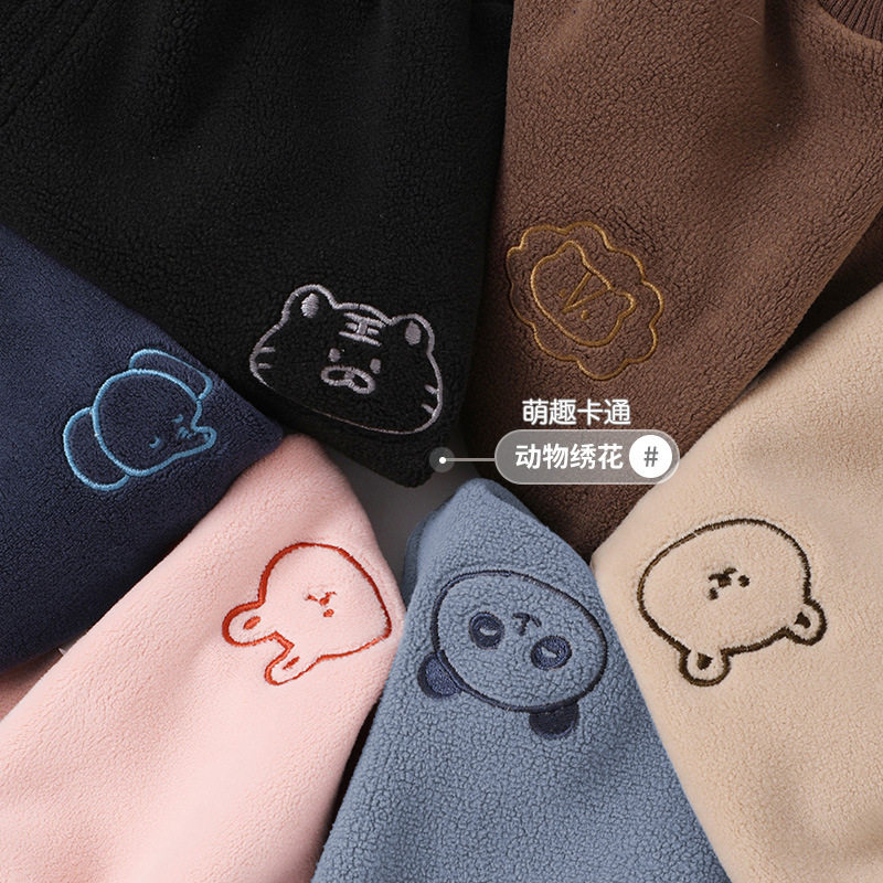 Baby Clothes Composite Fleece Long Pants Winter Wear for Boys and Girls, Children's Fleece-Lined Thickened Warm Long Pants