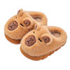 Children's Cotton Slippers for Boys and Girls, Winter Warm and Cold-Proof, Indoor Non-Slip, Cute Cartoon Furry Heel-Covered Cotton Shoes