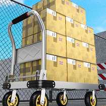 Thickened steel plate trolley cargo trolley folding portable flatbed truck household trailer commercial trailer