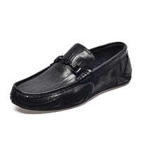 Aibu official website mens shoes spring and autumn mens beanie shoes cowhide 2024 new one-leg breathable casual leather shoes