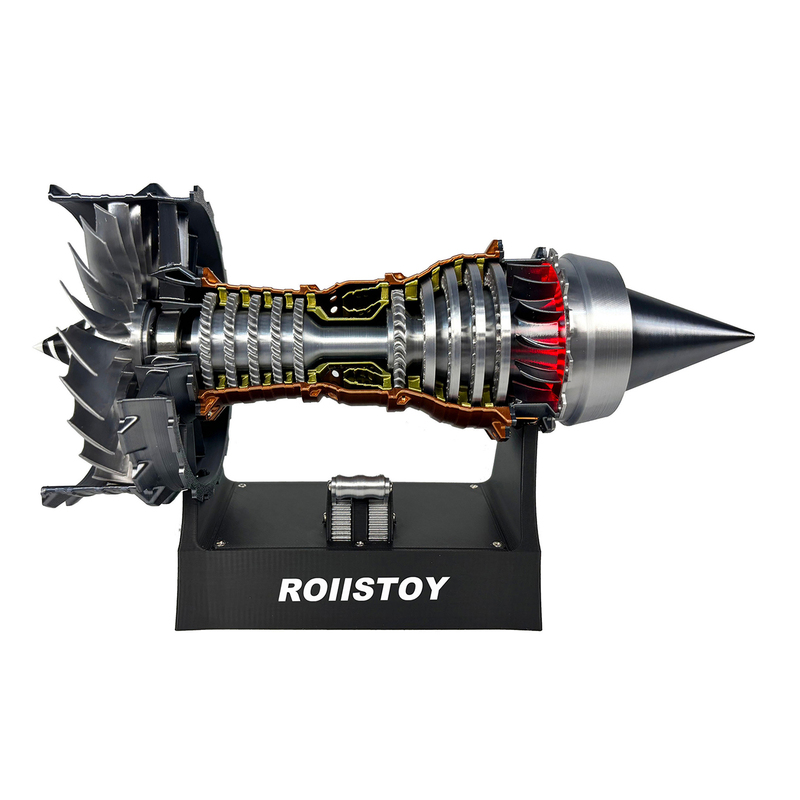 Aircraft Engine Model Assembly, Startable Mini Mechanical Assembly, Miniature Simulation Birthday Gift