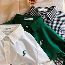 Balabala small and medium-sized childrens shirts 2023 Bu Na Na spring new arrival boys and girls Korean style embroidered tops casual