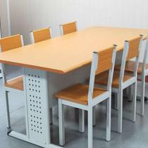 Steel-wood reading table library chair reading room table and chair combination reading table steel bookshelf school training table