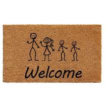 High-end door mats Nordic entrance door foyer mats non-slip dirt-resistant environmentally friendly door mats a happy family