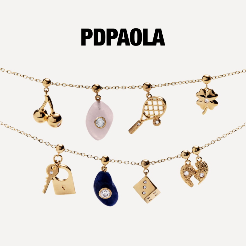 [Buy 3 Get 1 Free] Pdpaola Gemstone Pendant Personalized DIY Necklace Women's Niche Bracelet Jewelry Charms