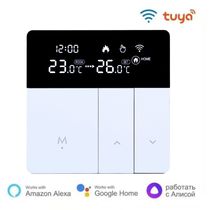 Smart Tuya wifi thermostat remote app control electric heating water heating wall-mounted boiler switch panel thermostat CE