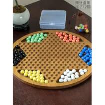 Large marble checkers glass beads childrens puzzle adult version parent-child special old-fashioned classic checkers agate beads