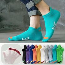 pairs Mens Summer Fashion Solid Color Letter Ankle Socks