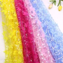 130X91cm DIY Handmade Mesh Embroidery Sequin 3D Flower and 3