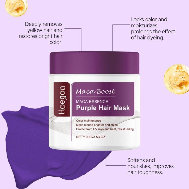 Purple Hair Mask with Essence for Yellow Tones - Taobao product photo 8