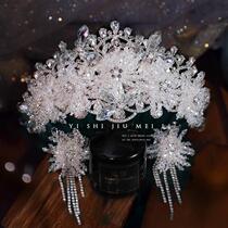 High-end bridal crown luxury crystal high-end bridal headwear atmospheric princess crown wedding dress photo matching