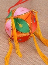 6cm Guangxi Jingxi Jiuzhou pure handmade hydrangea Zhuang characteristic ethnic crafts ethnic style pendant