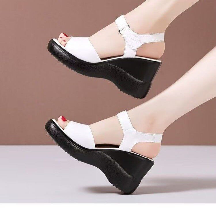 Yierkang 2026 Popular Thick-Soled Wedge Sandals for Women, Versatile Comfortable High-Heeled Shoes with Breathable Design Yierkang 2026 Popular Thick-Soled Wedge Sandals for Women, Versatile Comfortable High-Heeled Shoes with Breathable Design