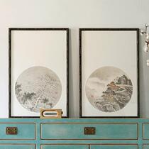 Furnishings asianart new Chinese ink decorative painting living room bedroom entrance character restaurant decorative painting Chinese style