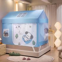 Childrens Mosquito Net 2024 New Home Baby Anti-fall Full Bottom Removable and Washable Princess Style Tent Bracket Mongolian Yurt