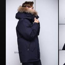 Chamois Outdoor Quiet Version Mens Business Version Korean Version Medium-Length Warm Couples Down Coat Plus Size