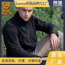 Angken Summer Outdoor Fleece Jacket Mens Warm Thick Double-sided Polar Fleece Cardigan Jacket Liner Tactical Jacket