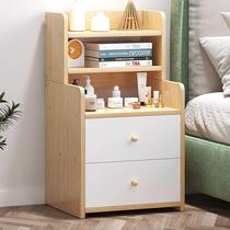 Bedside table Nordic bedroom small table storage cabinet simple modern heightened economical bedside narrow cabinet