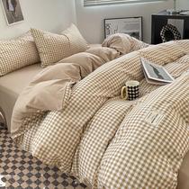 4 pcs bed sheets set beddings cotton flat sheet pillowcases