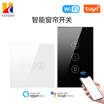Tuya wifi smart curtain wall touch switch mobile phone Alexa voice control timing US European standard switch