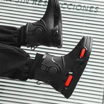 Fashionable rain boots for men non-slip and waterproof new rain boots for work short-tube rubber shoes kitchen fishing car washing water shoes