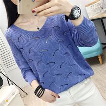 Autumn Winter V-neck Sweet Elegant Knitting Solid Casual Swe