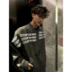 American letter print quilted baseball uniform for men in autumn and winter American letter print quilted baseball uniform for men in autumn and winter