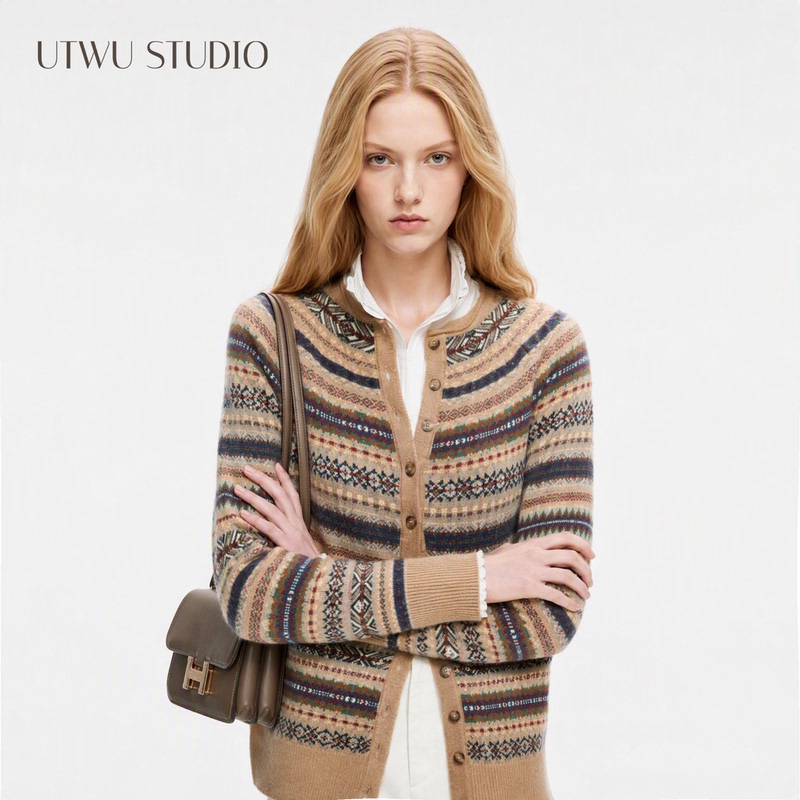Utwu Xiaomin's "Fair Isle Style 2.0" Fixed-Color Australian Wool Vintage Jacquard Sweater Utbz1100