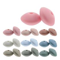 New Color 12mm 100pcs Silicone Lentil Beads BPA Free Baby Te