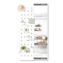 Invisible sliding full-length mirror wall-mounted hole board wall-mounted storage rack wall-mounted sliding hidden mirror