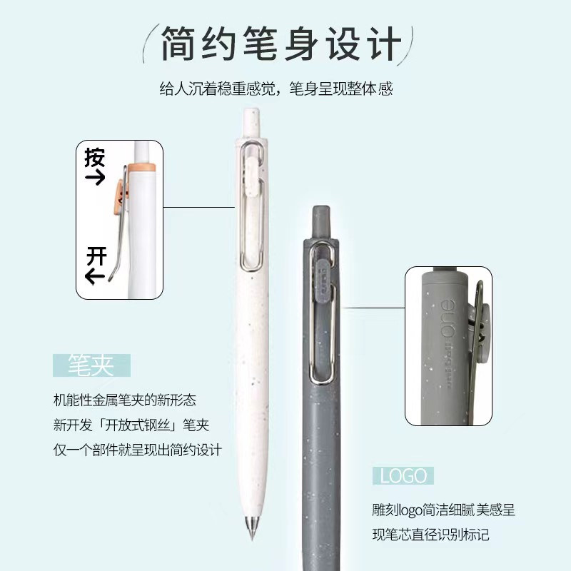 New Uni Mitsubishi Little Thick Core F Second Generation Earth Texture Limited Edition Metal Gel Pen Quick-Drying Black Ink Pen