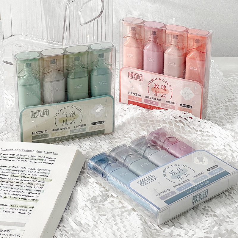 Jiwushe Flash Highlighter Pen for Students, Colorful Highlighter for Marking Key Points, High-Quality and Beautiful, Special Marker Pen for Journaling