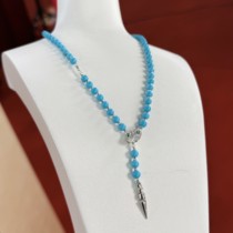 (Q Jewelry)S925 Silver Turquoise Necklace Slightly Different
