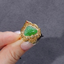 (Q Jewelry) 18k gold jade pendant will be sent randomly subject to live broadcast explanation