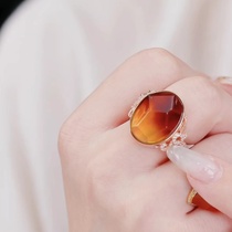 (Q Jewelry) red and blue diamond faceted ring slightly different