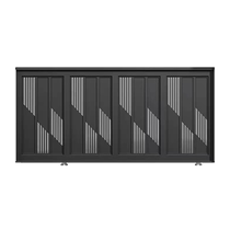 Shanghai Aluminum Art Villa Gate Courtyard Electric Translation Four-fold Double Opening Factory Rural Yard Aluminum Alloy Customization