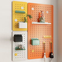 Perforated board wall storage rack without punching metal entrance book desktop display rack wall hanging board wall storage rack