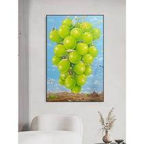 Realistic style green grape entrance restaurant hanging painting abstract art living room wall hanging sofa background large decorative painting