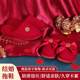 Wedding slippers, festive red for a newlywed couple, wedding supplies, wedding preparation supplies, dowry items for women