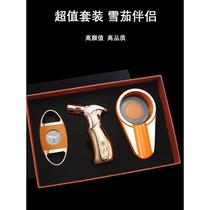 German cigar scissors tool set windproof cigar lighter three-in-one cigar special cigar scissors three-piece set