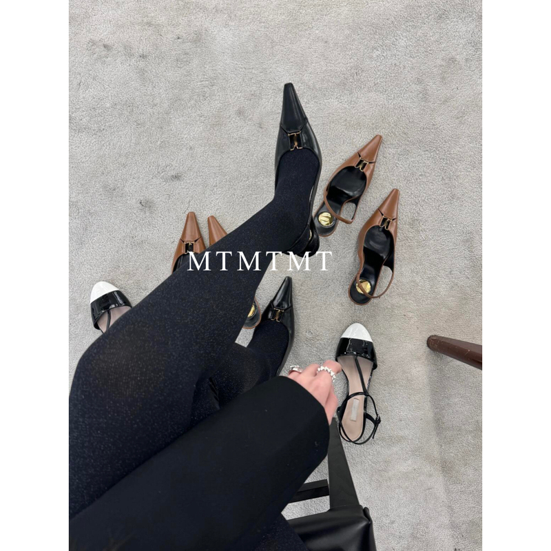【Mtmtmt】25 New Women's High Heels Sexy Stiletto Pointed Toe Back Strap Genuine Leather Sandals 【Mtmtmt】25 New Women's High Heels Sexy Stiletto Pointed Toe Back Strap Genuine Leather Sandals